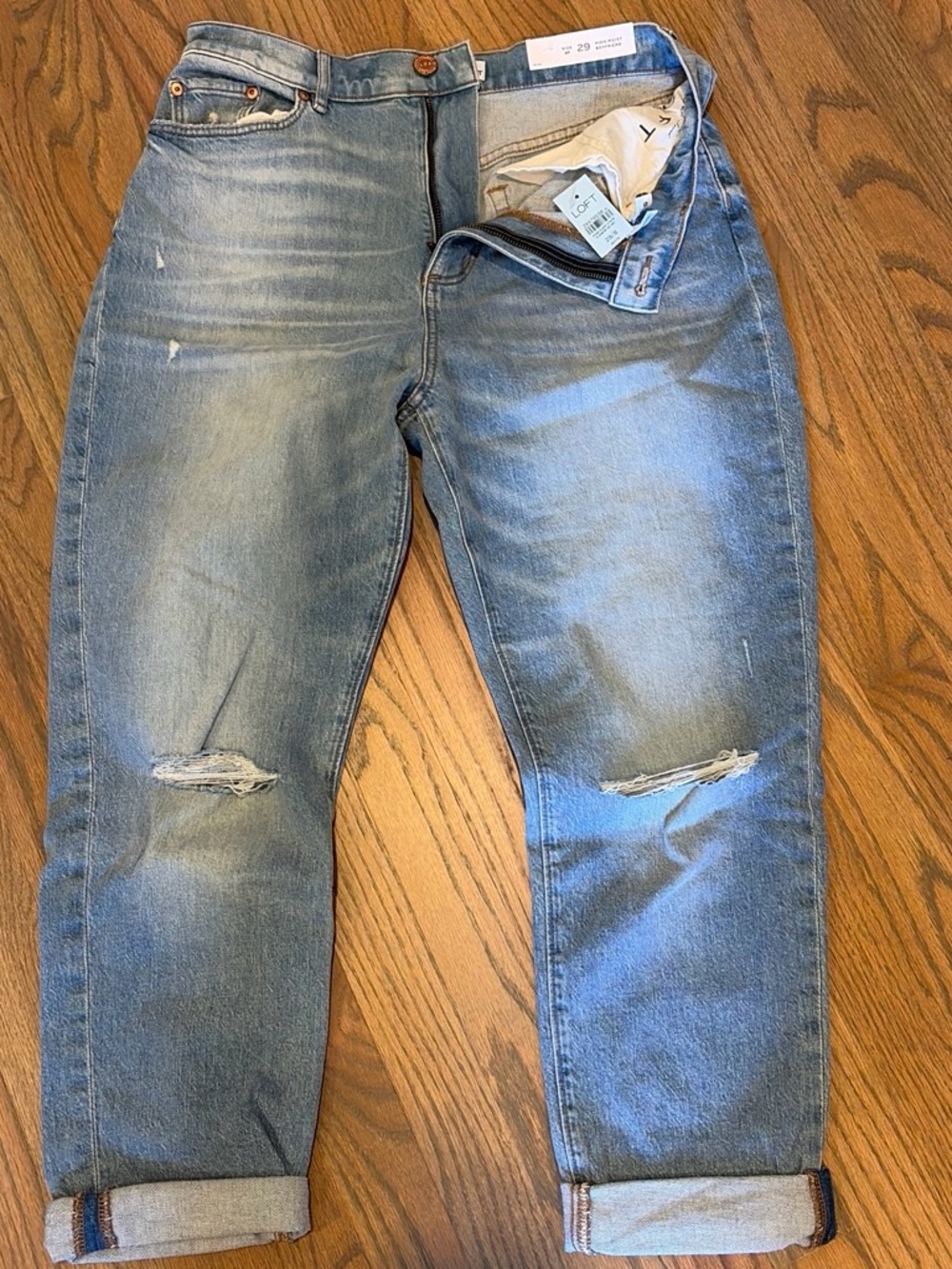 NWT LOFT Women’s High Waist Boyfriend Jeans